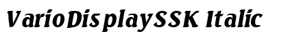 VarioDisplaySSK Italic Font Preview