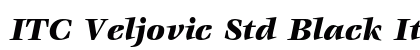 ITC Veljovic Std Black Italic Preview
