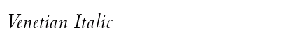 Venetian Italic Preview
