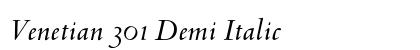 Venetian 301 Demi Italic font free download