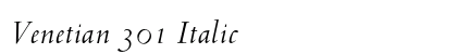 Venetian 301 Italic Preview