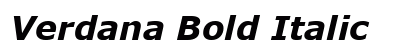 Verdana Bold Italic Preview