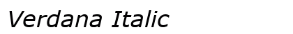 Verdana Italic Preview