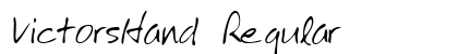 VictorsHand Regular font free download