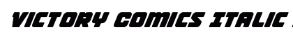 Victory Comics Italic Italic Font Preview