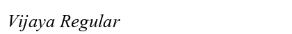 Vijaya Regular Font Preview