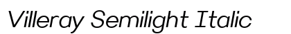 Villeray Semilight Italic Preview