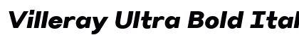 Villeray Ultra Bold Italic Preview