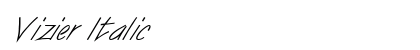 Vizier Italic Preview