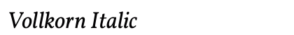 Vollkorn Italic font free download