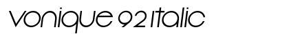 Vonique 92 Italic preview