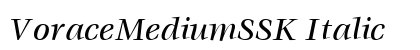 VoraceMediumSSK Italic Font Preview