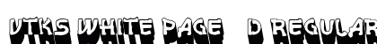 vtks white page 3d Regular font free download