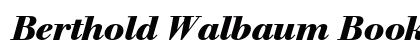 Berthold Walbaum Book Bold Italic font free download
