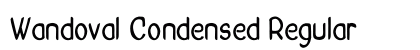 Wandoval Condensed Regular font free download