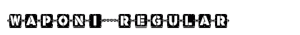 Waponi Regular Font Preview Waponi Regular Font Preview