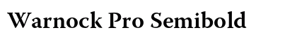 Warnock Pro Semibold Preview