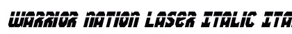 Warrior Nation Laser Italic Italic font free download