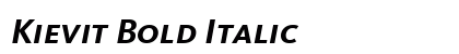 Kievit Bold Italic Preview