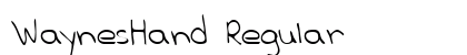 WaynesHand Regular Font Preview
