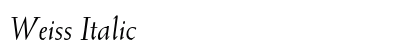 Weiss Italic font free download