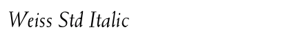 Weiss Std Italic Preview
