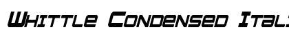 Whittle Condensed Italic Preview