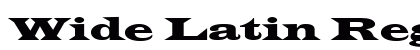 Wide Latin Regular Font Preview