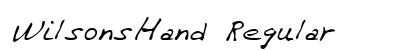 WilsonsHand Regular font free download