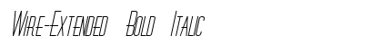 Wire-Extended Bold Italic font free download