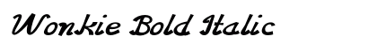 Wonkie Bold Italic Preview