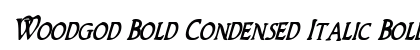 Woodgod Bold Condensed Italic Bold Condensed Italic preview