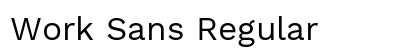 Work Sans Regular Preview