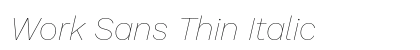 Work Sans Thin Italic preview
