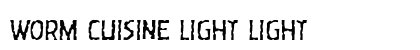 Worm Cuisine Light Light Font Preview