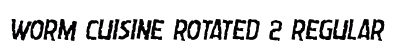 Worm Cuisine Rotated 2 Regular Font Worm Cuisine Rotated 2 Regular Font Preview