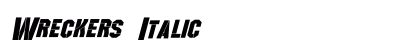 Wreckers Italic font free download