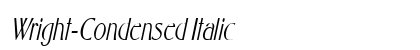 Wright-Condensed Italic Preview