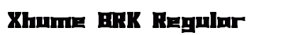 Xhume BRK Regular Font Preview