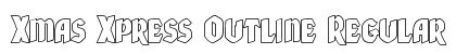 Xmas Xpress Outline Regular Font Preview