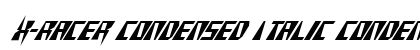 X-Racer Condensed Italic Condensed Italic preview
