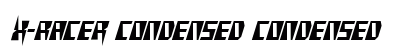 X-Racer Condensed Condensed Font Preview