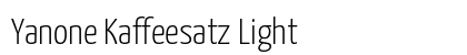 Yanone Kaffeesatz Light Preview
