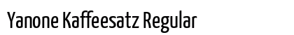 Yanone Kaffeesatz Regular Preview
