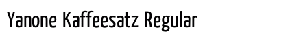 Yanone Kaffeesatz Regular Preview
