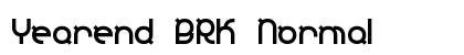 Yearend BRK Normal Font Preview Yearend BRK Normal Font Preview