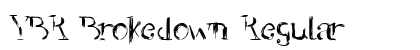 YBR Brokedown Regular font free download