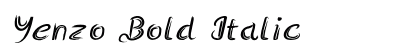 Yenzo Bold Italic Preview