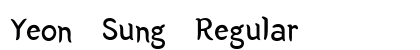 Yeon Sung Regular font free download