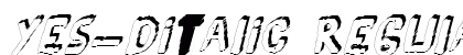 YES_3Ditalic Regular Font Preview YES_3Ditalic Regular Font Preview